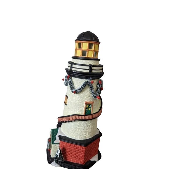 Fortune Lighthouse night light lamp   Red White 9.5 in  corded - Picture 4 of 10